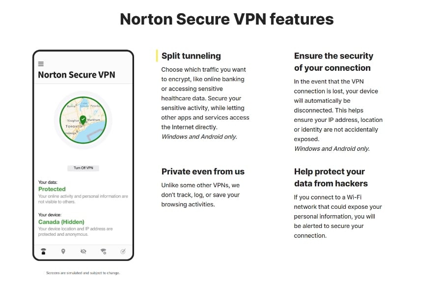 Reseña de Norton VPN - Características avanzadas