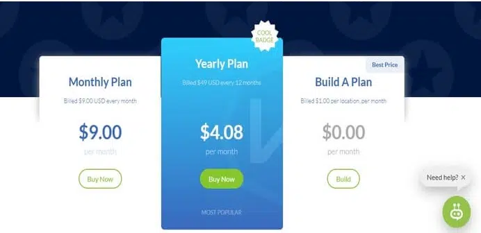 Pricing during our Windscribe VPN review