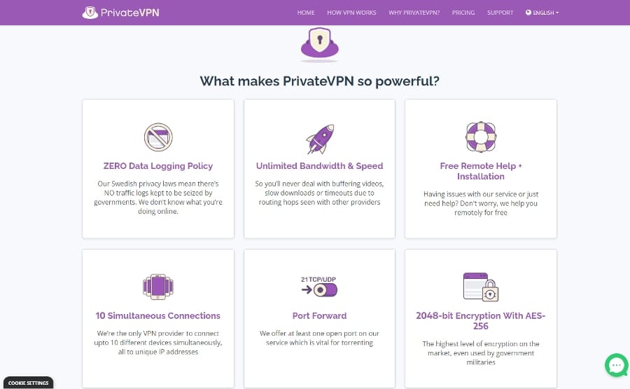 Reseña de PrivateVPN - Características avanzadas