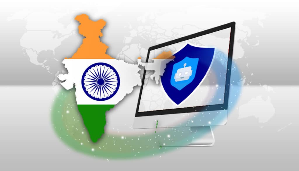 India map icon and Techrobot logo