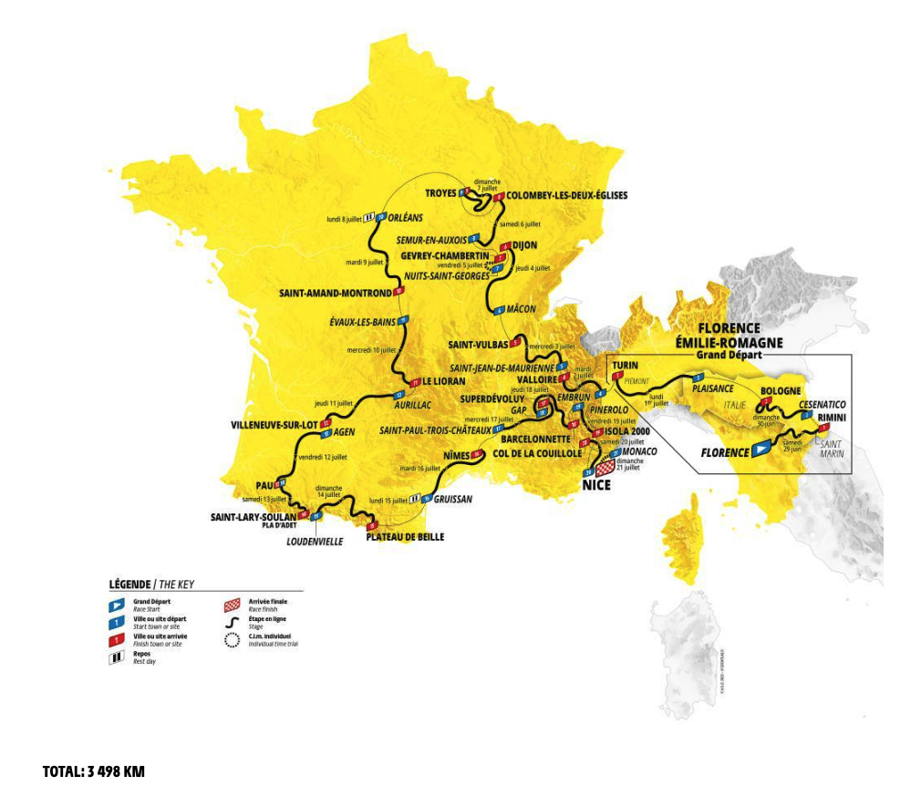 Tour de France route