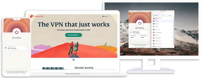ExpressVPN shown on multiple devices