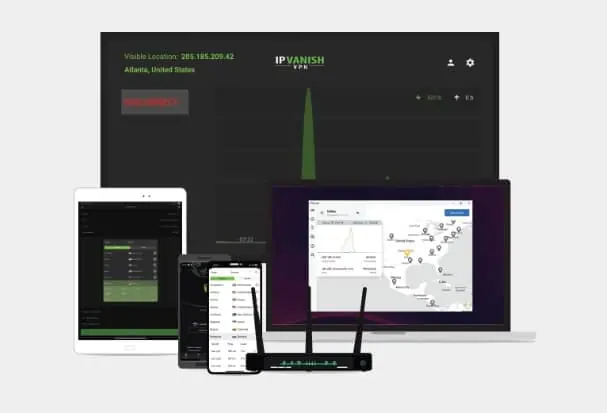 IPVanish shown on multiple devices
