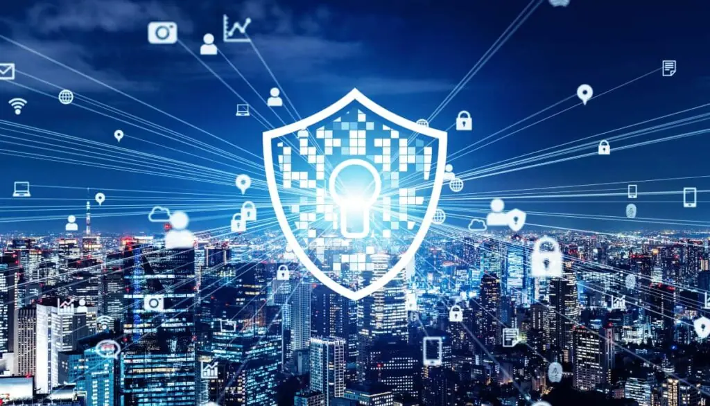 Antivirus shield and background icon apps